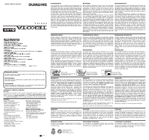 Mode d’emploi Shimano Tekota 700 Moulinet de pêche