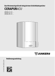 Bedienungsanleitung Junkers ZWSB 22/28-3 E 31 CerapurAcu Zentralheizungskessel