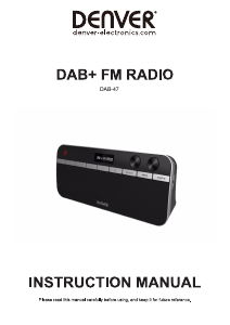 Mode d’emploi Denver DAB-47 Radio