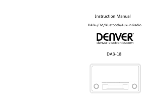 Manual de uso Denver DAB-18 Radio