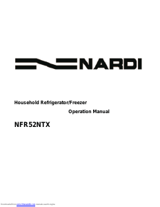 Bruksanvisning Nardi NFR52NTX Kyl-frys