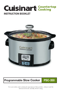 Handleiding Cuisinart PSC-350 Slowcooker