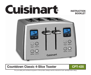 Manual Cuisinart CPT-435 Toaster