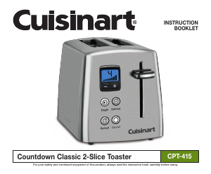 Bruksanvisning Cuisinart CPT-415 Brödrost