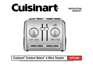 Manual Cuisinart CPT-640 Toaster