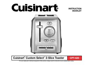 Manual Cuisinart CPT-620 Toaster