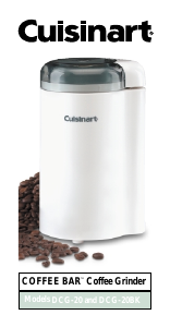 Bruksanvisning Cuisinart DCG-20N Kaffekvarn