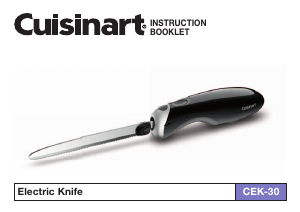 Manual de uso Cuisinart CEK-30 Cuchillo eléctrico