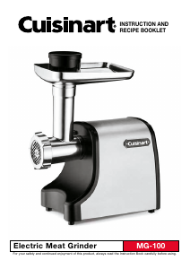 Bruksanvisning Cuisinart MG-100 Köttkvarn