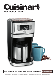 Manual de uso Cuisinart DGB-850 Máquina de café