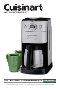 Manual Cuisinart DGB-650BC Coffee Machine