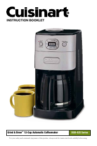 Bruksanvisning Cuisinart DGB-625BC Kaffebryggare