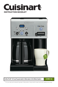 Manual Cuisinart CHW-12 Coffee Machine