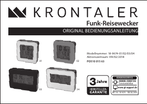 Bedienungsanleitung Krontaler 18-9674 Wecker