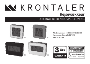 Brugsanvisning Krontaler 18-1923 Vækkeur