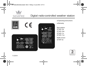 Handleiding Sempre GT-WS-10w Weerstation