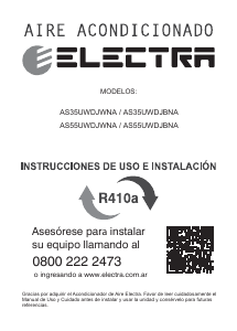 Manual de uso Electra AS26UWDJWNA Aire acondicionado