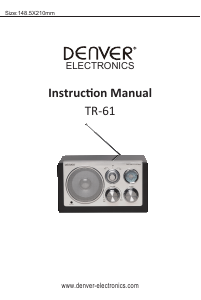 Manual de uso Denver TR-61 Radio