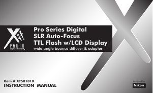 Manual Xit XTSB1010 (for Nikon) Flash
