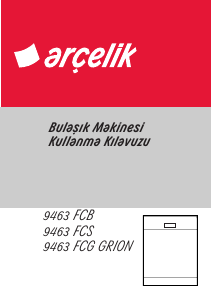 Kullanım kılavuzu Arçelik 9463 FCS Bulaşık makinesi