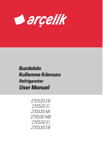 Handleiding Arçelik 270530 EI Koel-vries combinatie