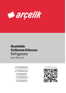 Handleiding Arçelik 270560EA Koel-vries combinatie