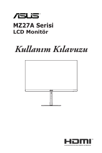 Kullanım kılavuzu Asus MZ27AQL LCD ekran
