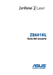 Manual de uso Asus ZE601KL ZenFone 2 Laser Teléfono móvil