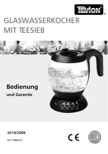 Bedienungsanleitung Tevion GT-TWK-01 Wasserkocher
