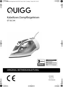Bedienungsanleitung Quigg GT-SLC-04 Bügeleisen