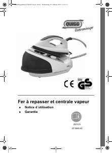 Mode d’emploi Quigg GT-DBS-02 Fer à repasser