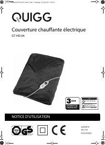 Mode d’emploi Quigg GT-HD-04 Couverture électrique