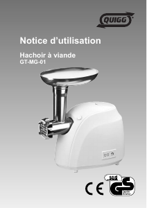Mode d’emploi Quigg GT-MG-01 Hachoir à viande