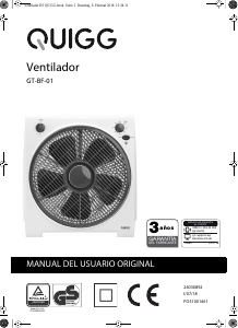 Manual de uso Quigg GT-BF-01 Ventilador