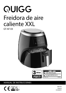 Manual de uso Quigg GT-AF-03 Freidora