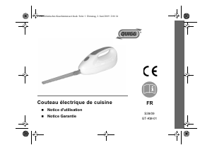 Mode d’emploi Quigg GT-KM-01 Couteau électrique