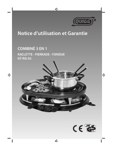 Mode d’emploi Quigg GT-RG-02 Gril raclette