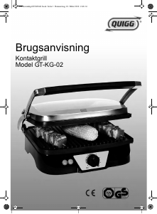 Brugsanvisning Quigg GT-KG-02 Kontaktgrill