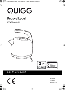 Brugsanvisning Quigg GT-WKeds-02 Elkedel