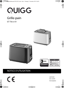 Mode d’emploi Quigg GT-Tds-e-01 Grille pain