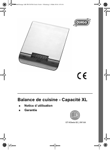 Mode d’emploi Quigg GT-Kseds-02 Balance de cuisine