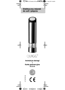 Instrukcja Quigg GT-SPM-05 Młynek do pieprzu i soli