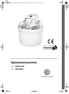 Bedienungsanleitung Quigg GT-EM-03 Eismaschine