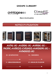 Manual Avintage AV54SXDZ-IX Wine Cabinet