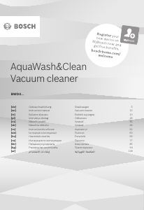 Руководство Bosch BWD41700 AquaWash&Clean Пылесос