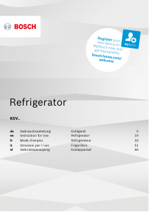 Manual Bosch KSV36VW3PH Refrigerator