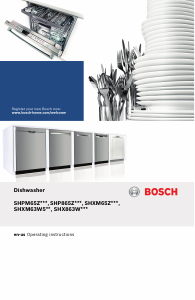 Bruksanvisning Bosch SHXM65Z55N Diskmaskin