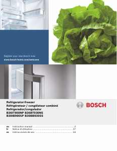 Manual Bosch B30BB930SS Fridge-Freezer