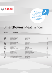 Manual Bosch MFW2515W SmartPower Meat Grinder
