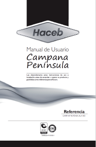 Manual de uso Haceb Appiani 90 PENIN ALA VID Campana extractora